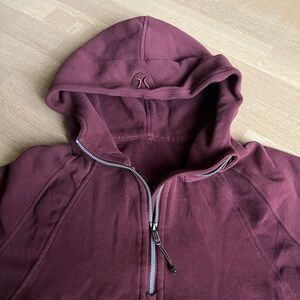 Burgundy Lululemon Scuba Oversized Half-Zip Hoodie